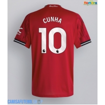 Camisa de time de futebol Manchester United Matheus Cunha #10 Replicas 1º Equipamento 2025-26 Manga Curta